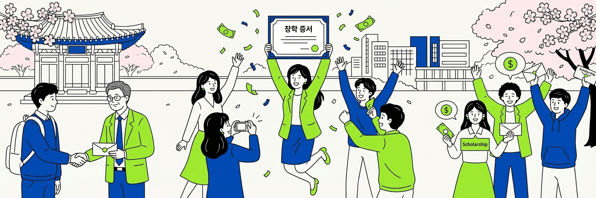 Các sinh viên quốc tế nhận học bổng