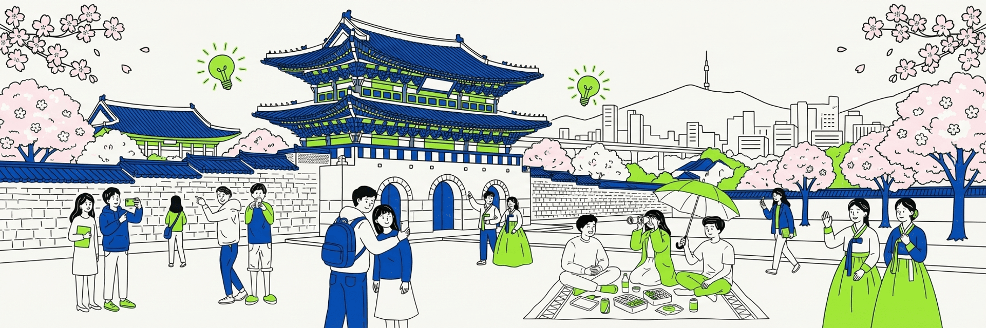 Cảnh đẹp cung điện Gyeongbokgung ở Seoul